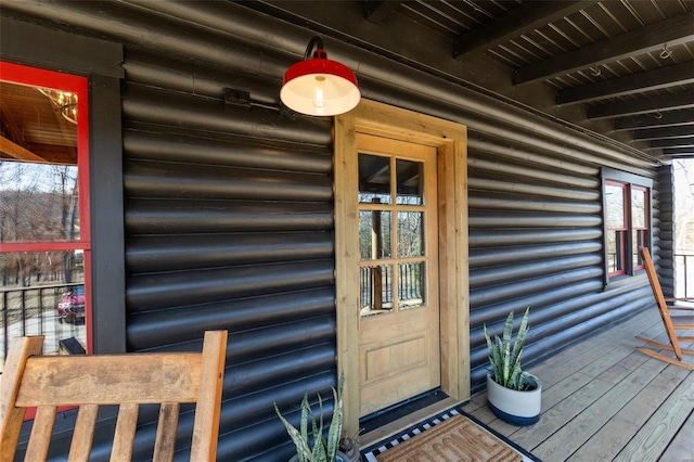 view of doorway to property