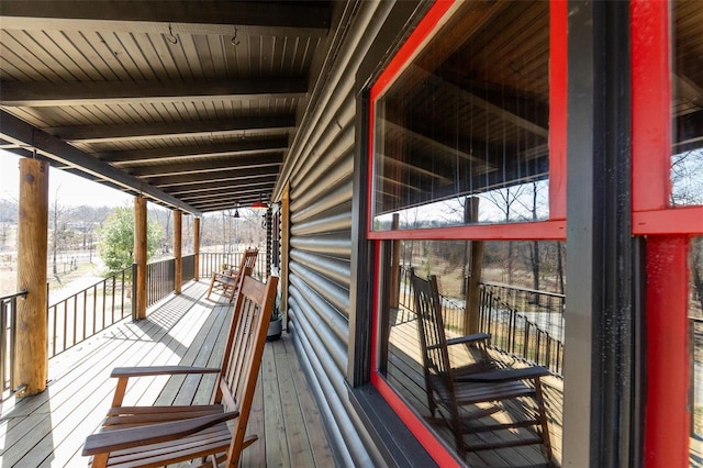 view of wooden terrace