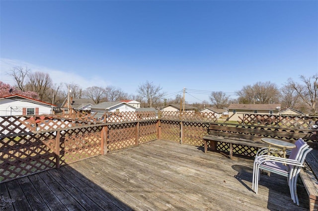 wooden terrace with fence