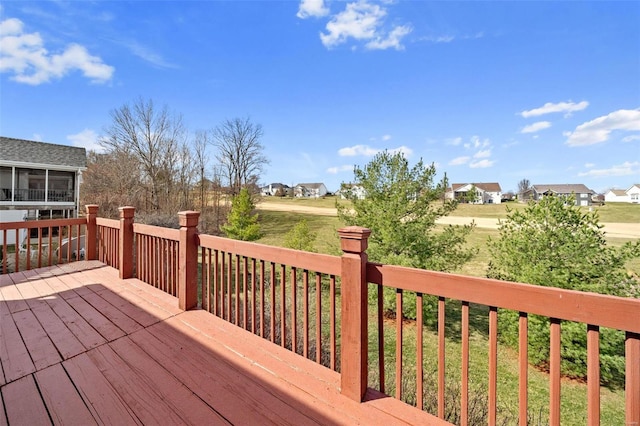 deck featuring a residential view