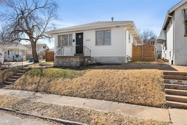 bungalow with fence