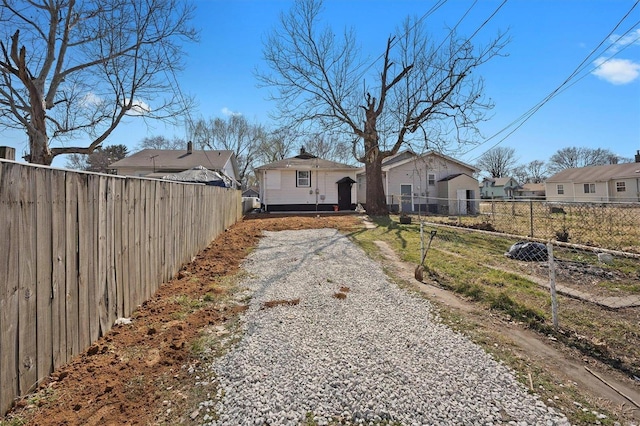 exterior space featuring fence