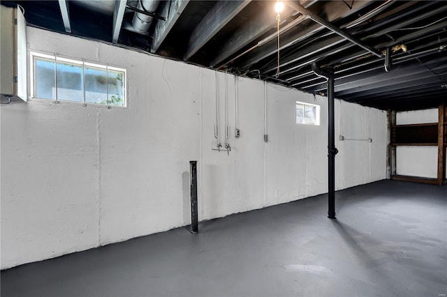 below grade area with a wealth of natural light