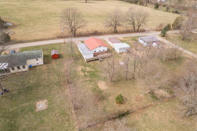 bird's eye view with a rural view