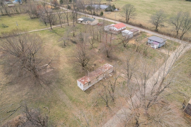 aerial view with a rural view