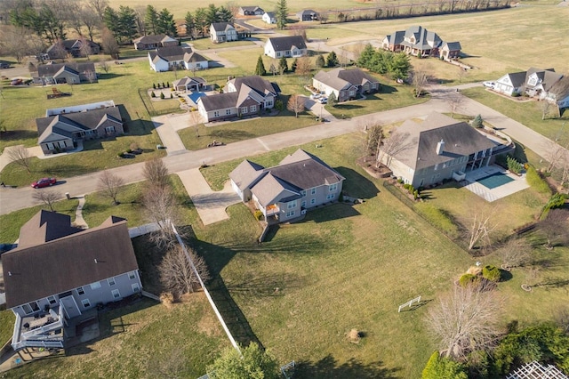 bird's eye view featuring a residential view