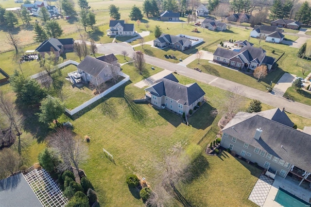 aerial view featuring a residential view