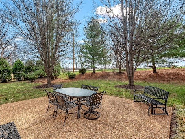 view of patio featuring outdoor dining space