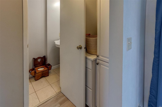 bathroom featuring tile patterned flooring