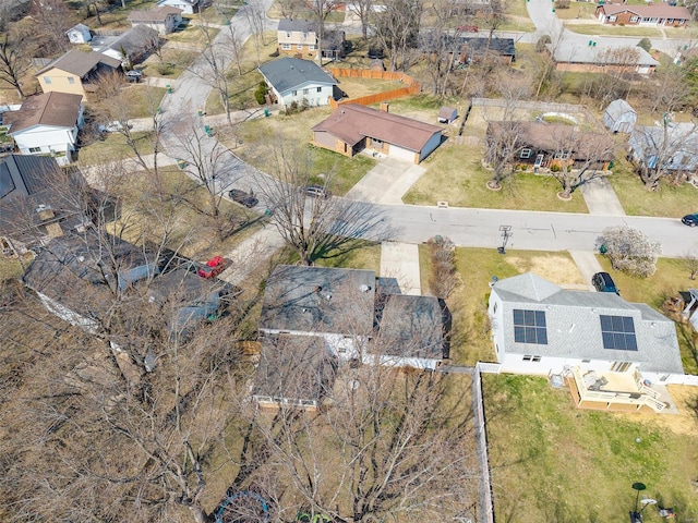 bird's eye view featuring a residential view