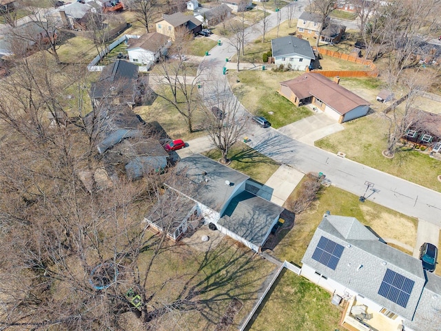 drone / aerial view with a residential view