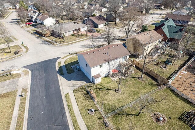 aerial view featuring a residential view