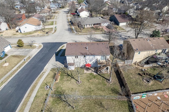 aerial view featuring a residential view