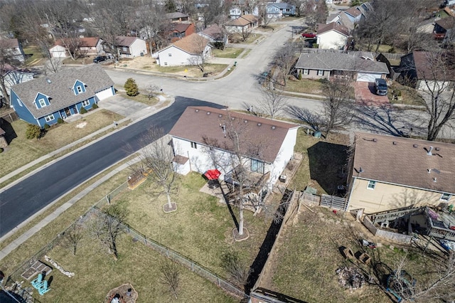 drone / aerial view featuring a residential view