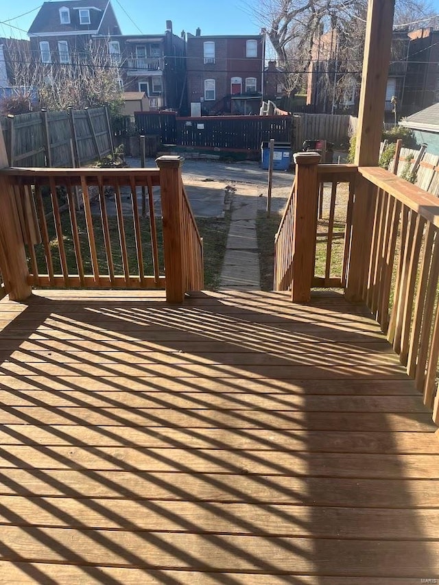 wooden terrace with fence