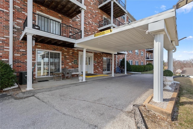 exterior space with a balcony