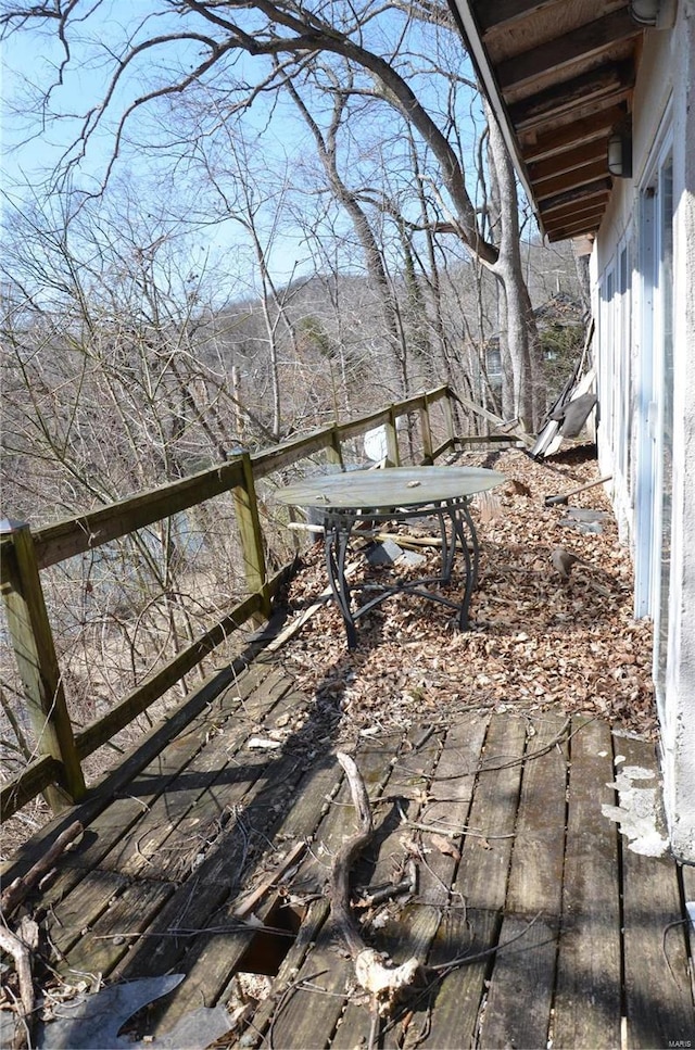 view of wooden terrace