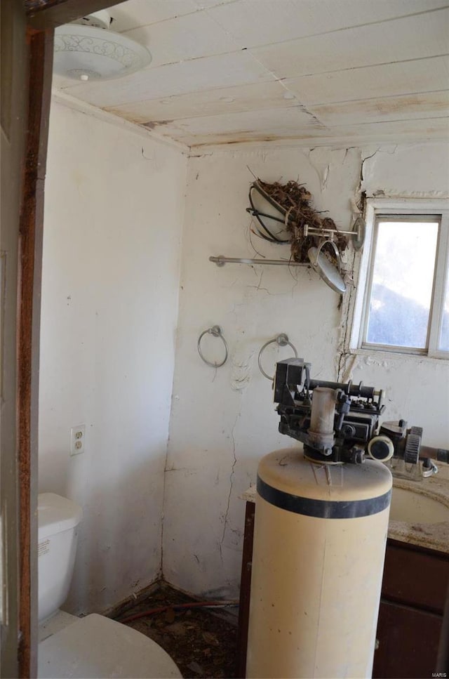 interior space featuring toilet and vanity