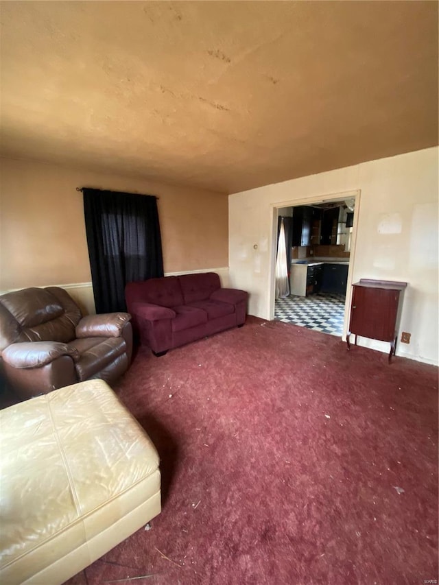 view of carpeted living room