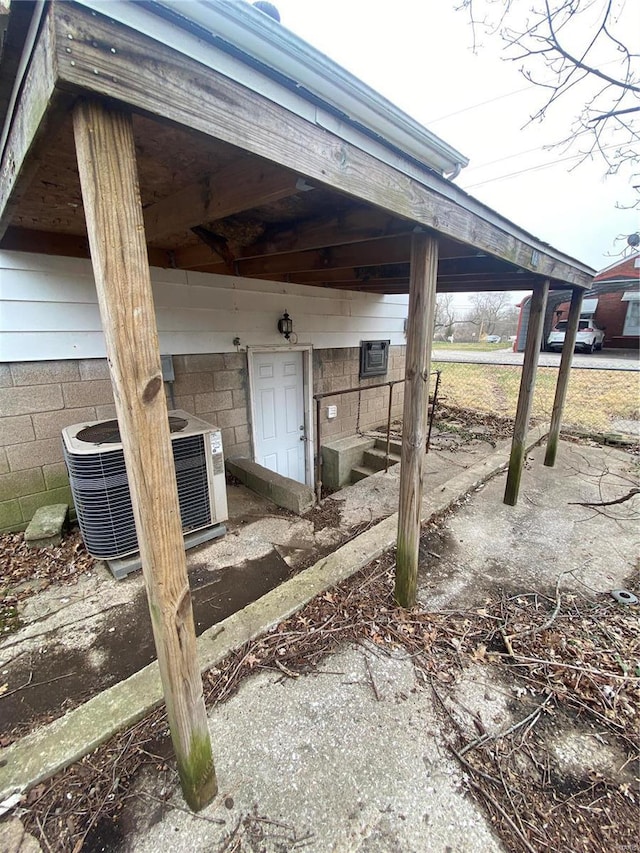 view of patio / terrace featuring central AC unit