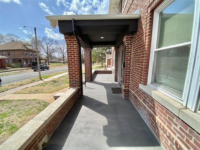 view of patio featuring covered porch