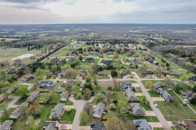 aerial view with a residential view