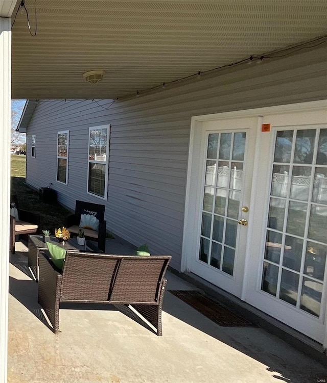 view of patio / terrace with an outdoor living space
