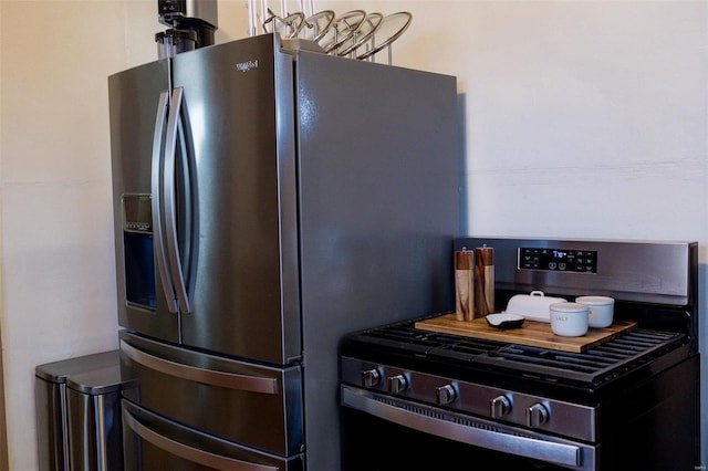 kitchen with appliances with stainless steel finishes