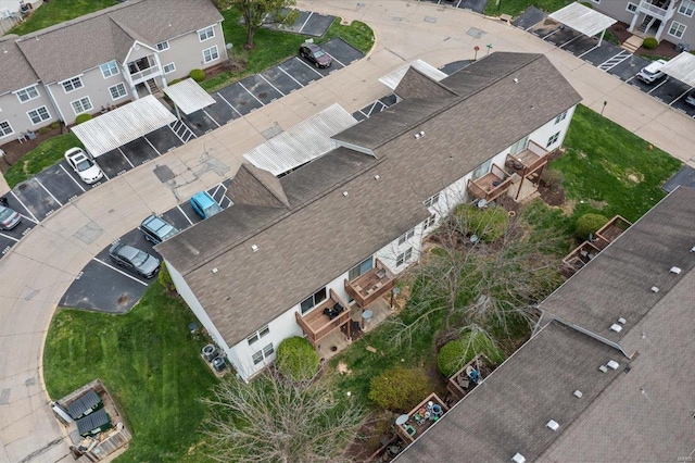 aerial view featuring a residential view