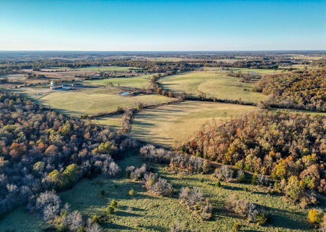 bird's eye view featuring a rural view