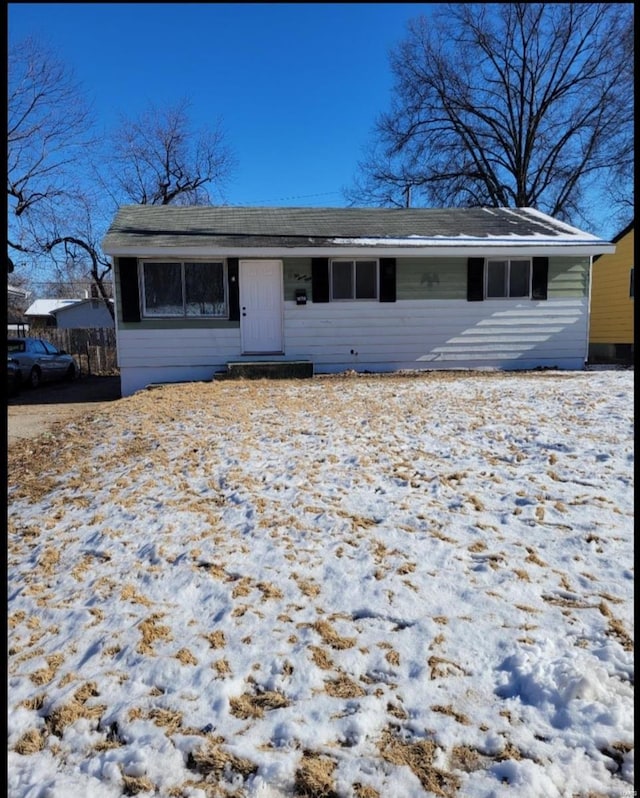 view of front of home