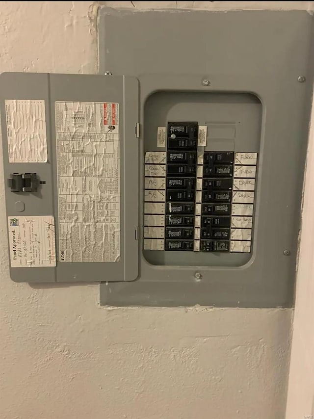 utility room featuring electric panel