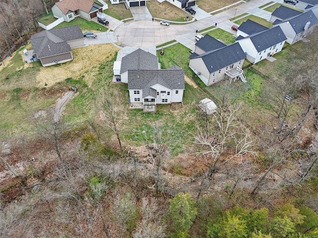 bird's eye view with a residential view