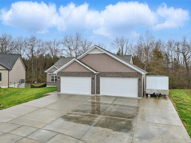 garage with driveway