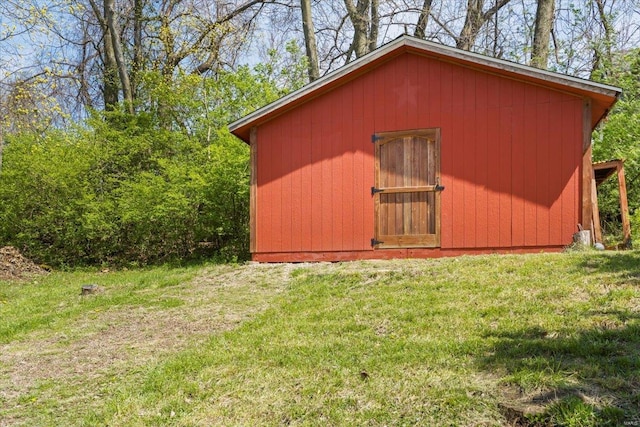 view of shed