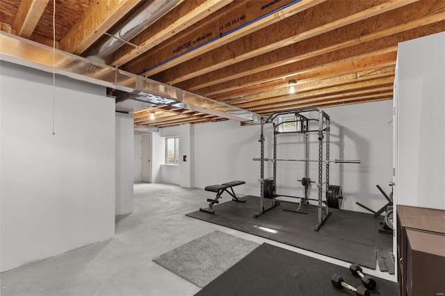 view of exercise area