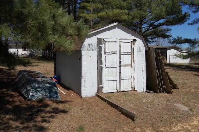 view of shed