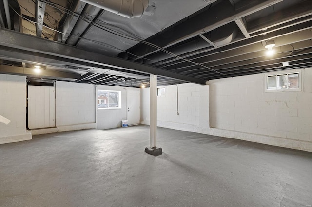 view of basement