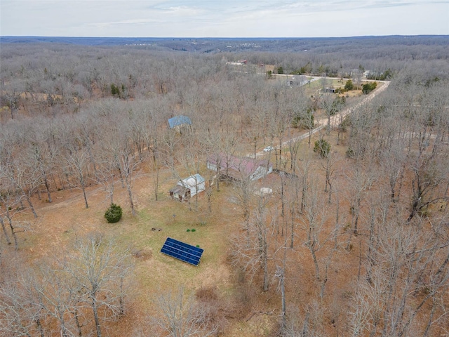 birds eye view of property with a rural view