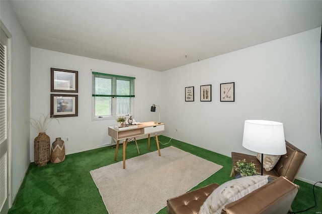 office space featuring carpet flooring
