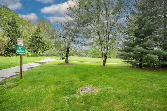 exterior space with a lawn