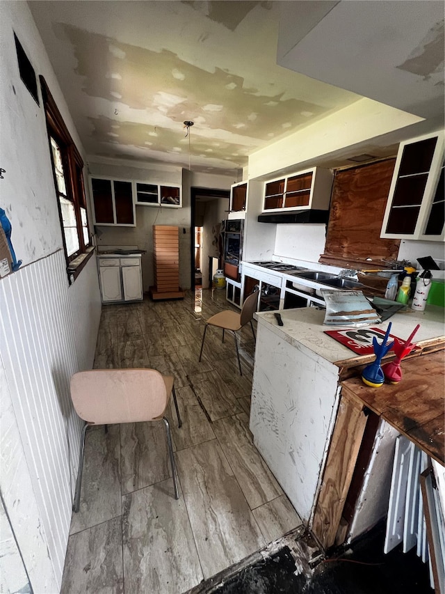 kitchen with black oven