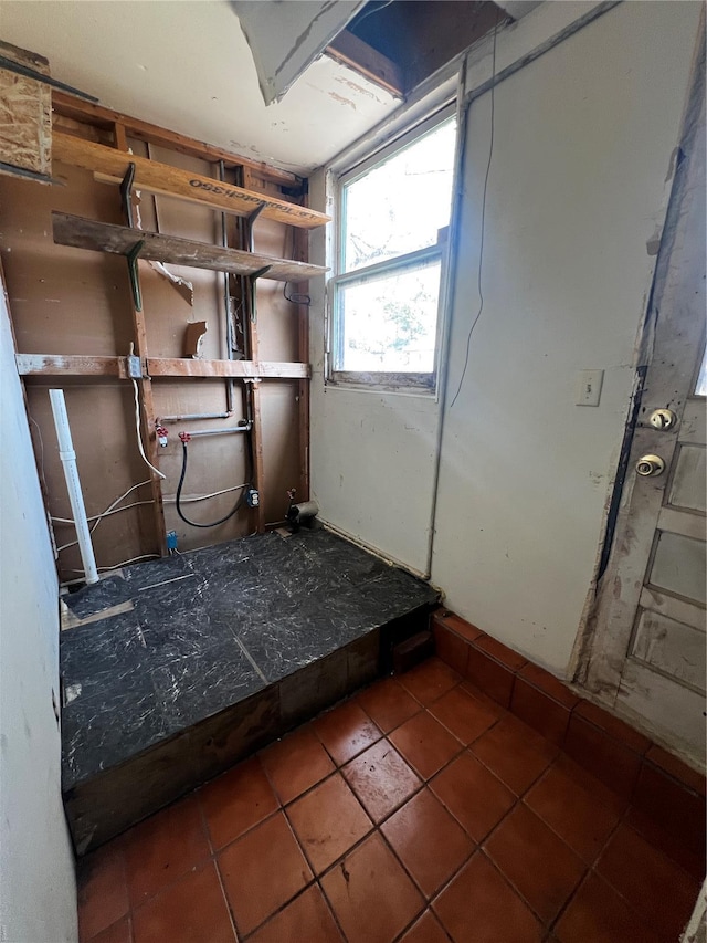 interior space with tile patterned flooring