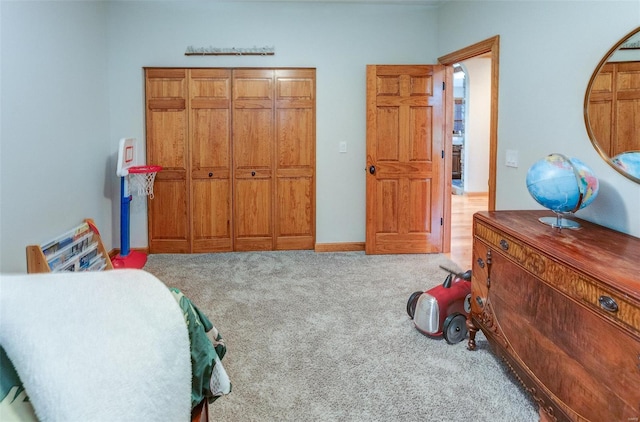 view of carpeted bedroom