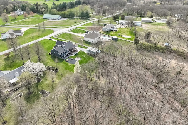 aerial view with a residential view