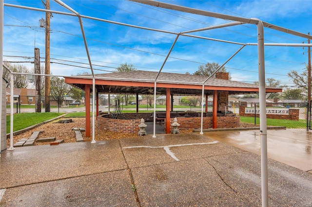 exterior space featuring fence