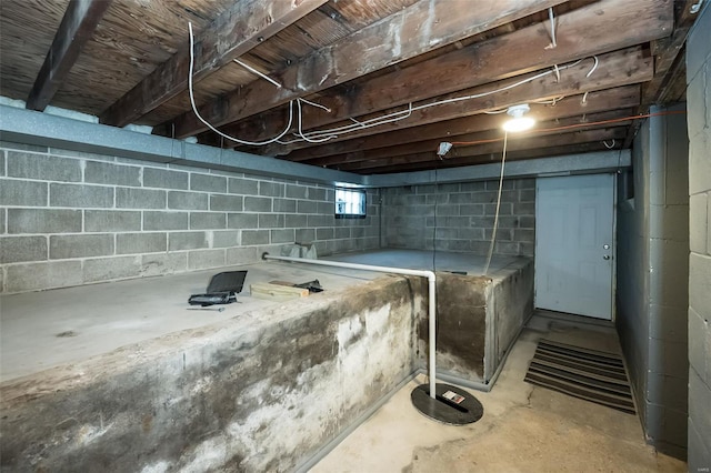 view of basement