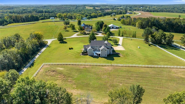 bird's eye view featuring a rural view