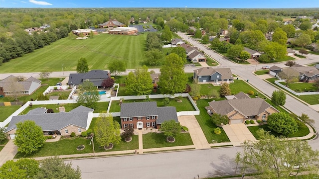 bird's eye view featuring a residential view