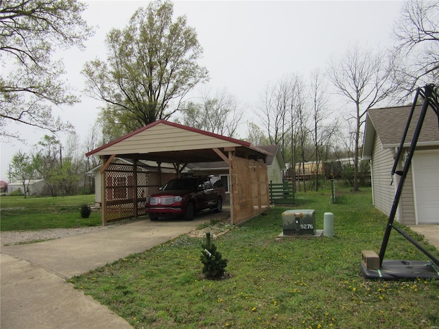 view of car parking featuring driveway